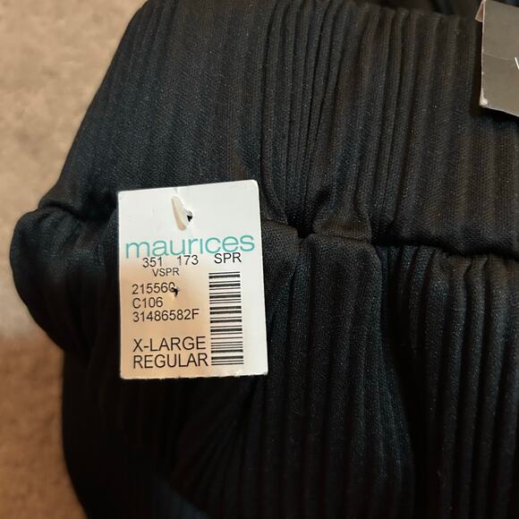 Maurices Plisse High Rise Wide Leg Pant Size XL Career Office Business Corporate - Picture 5 of 8